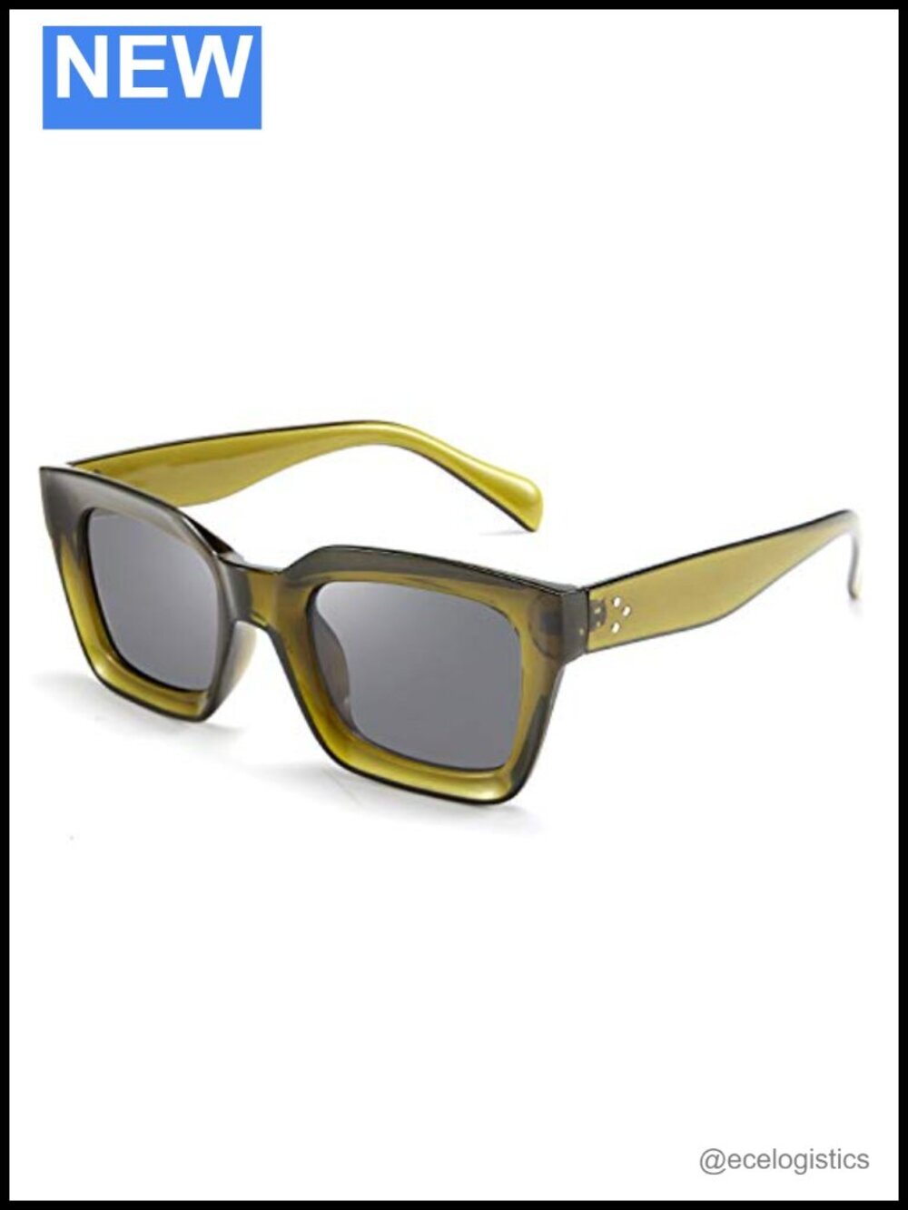 Vintage Chunky Square Sunglasses for Women UV400 Protection Thick Frame